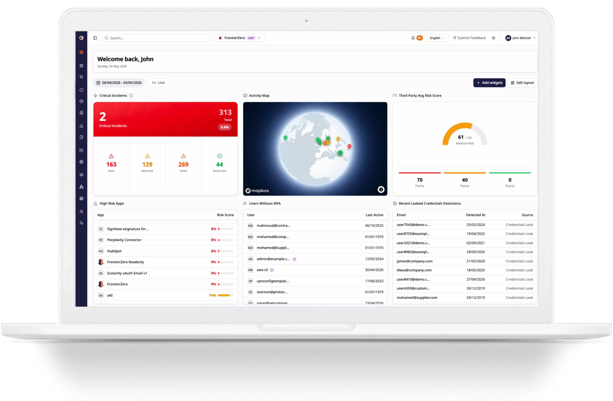 FrontierZero SaaS Security Posture Management
